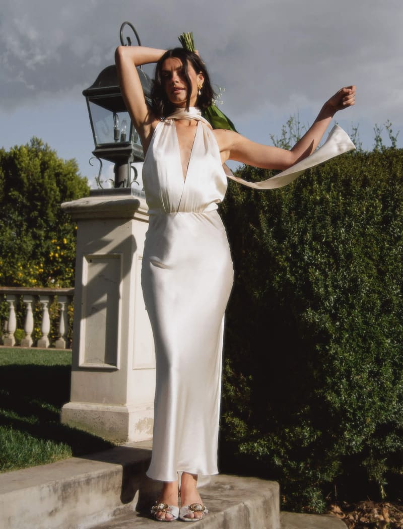 Ivory Thelma Midi Dress - Elegant Casual Wear