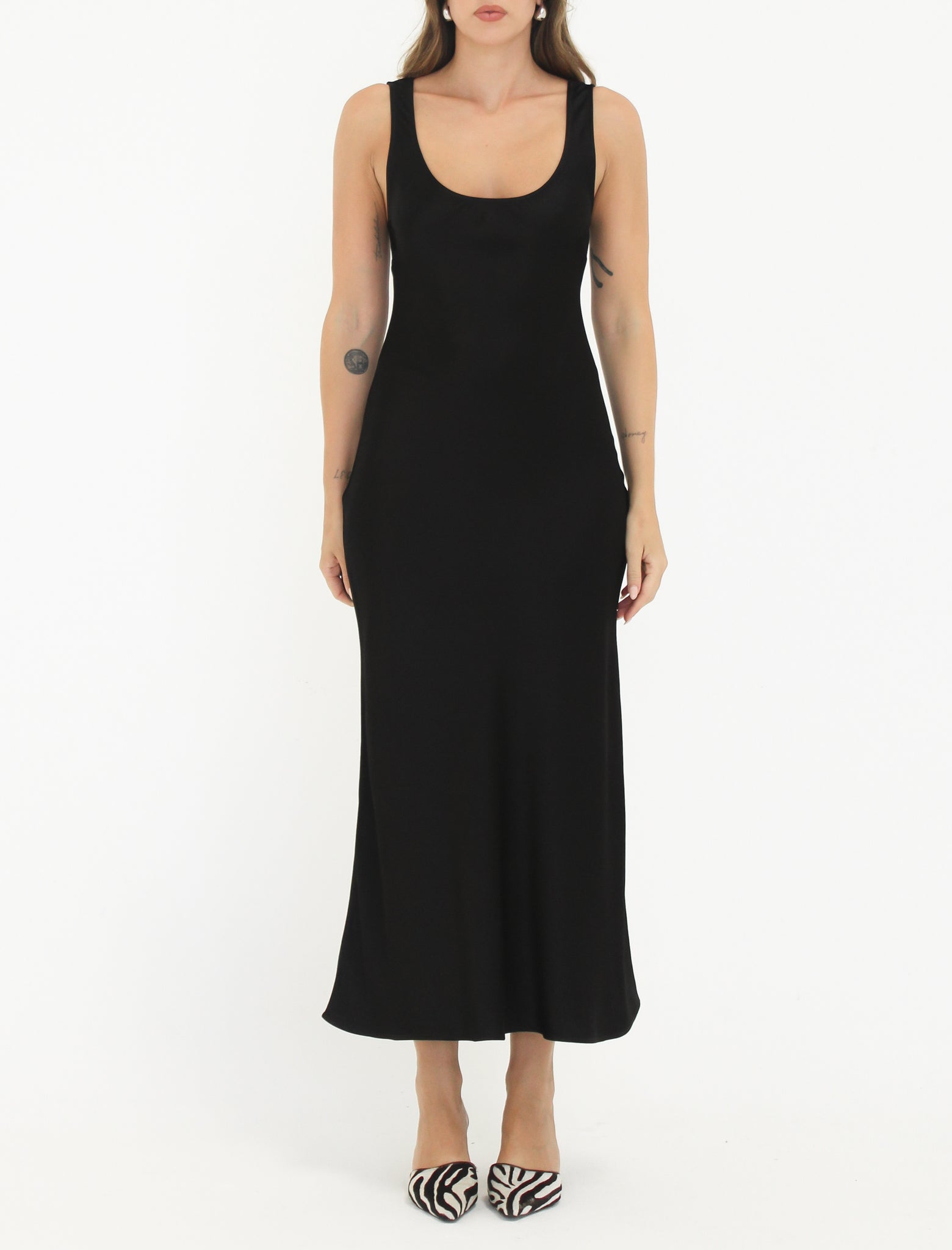 Black Midi Dress for Women - Stylish & Versatile
