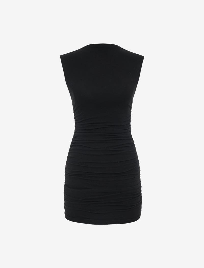 Black Minimalist Mini Dress for Everyday Wear