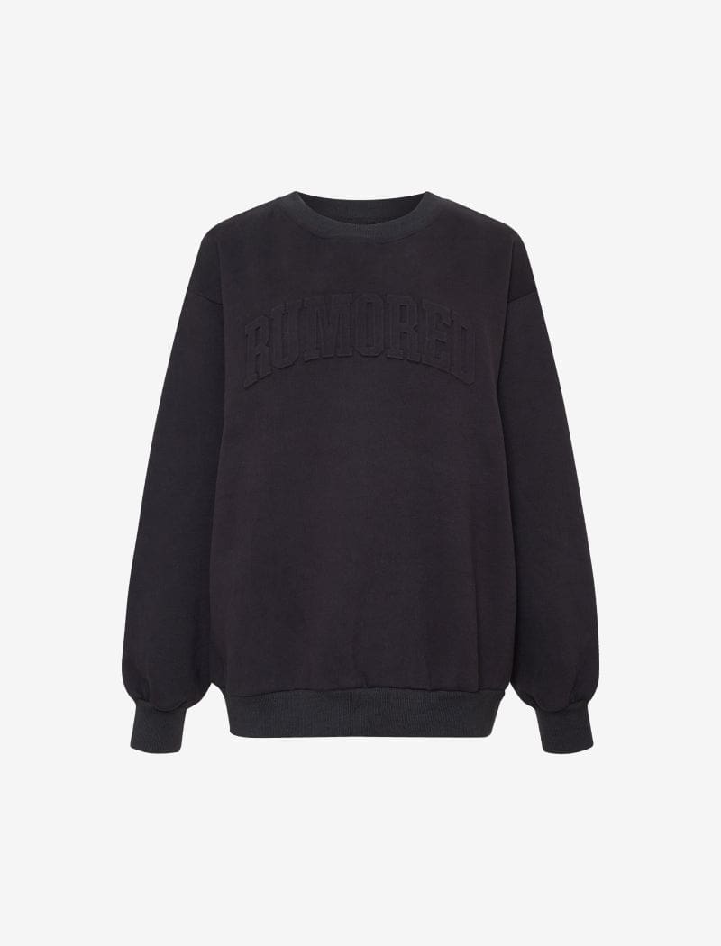 Classic Washed Black Crewneck Sweatshirt