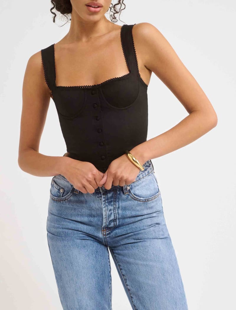 Black Antoinette Top - Stylish Women's Blouse