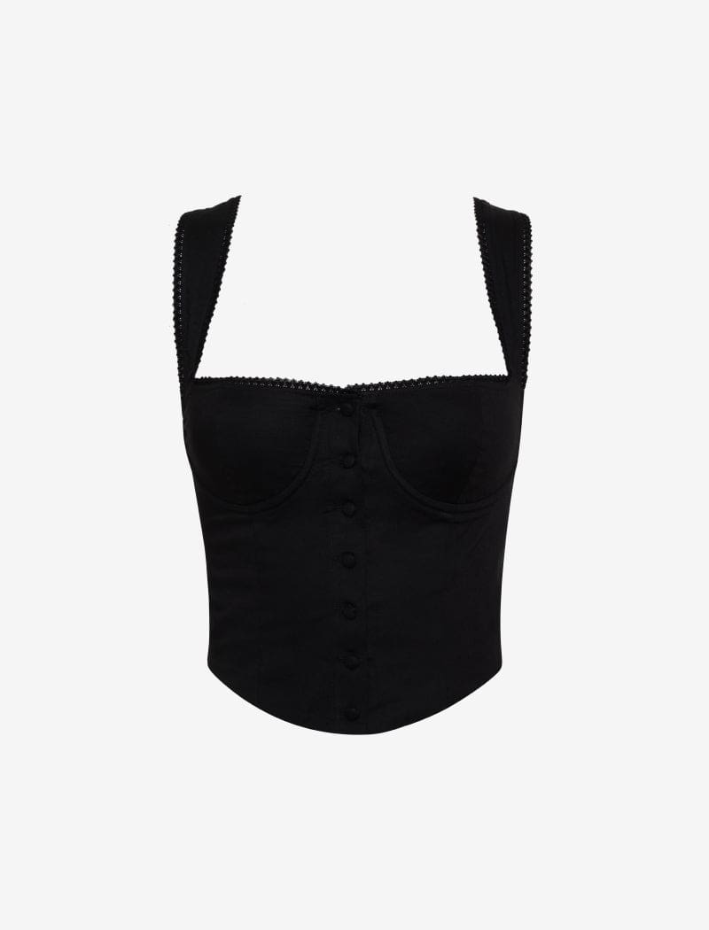 Black Antoinette Top - Stylish Women's Blouse