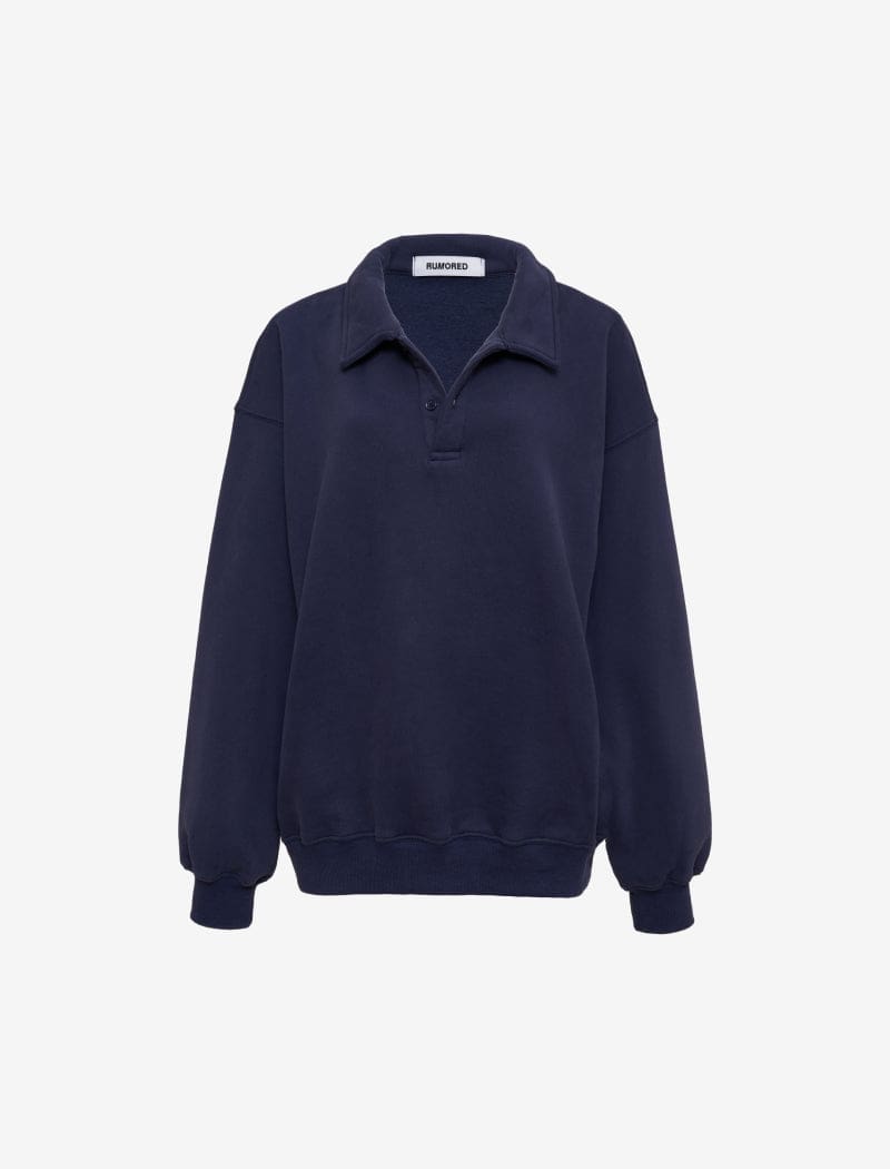 Navy Airport Crewneck Sweatshirt for Travel