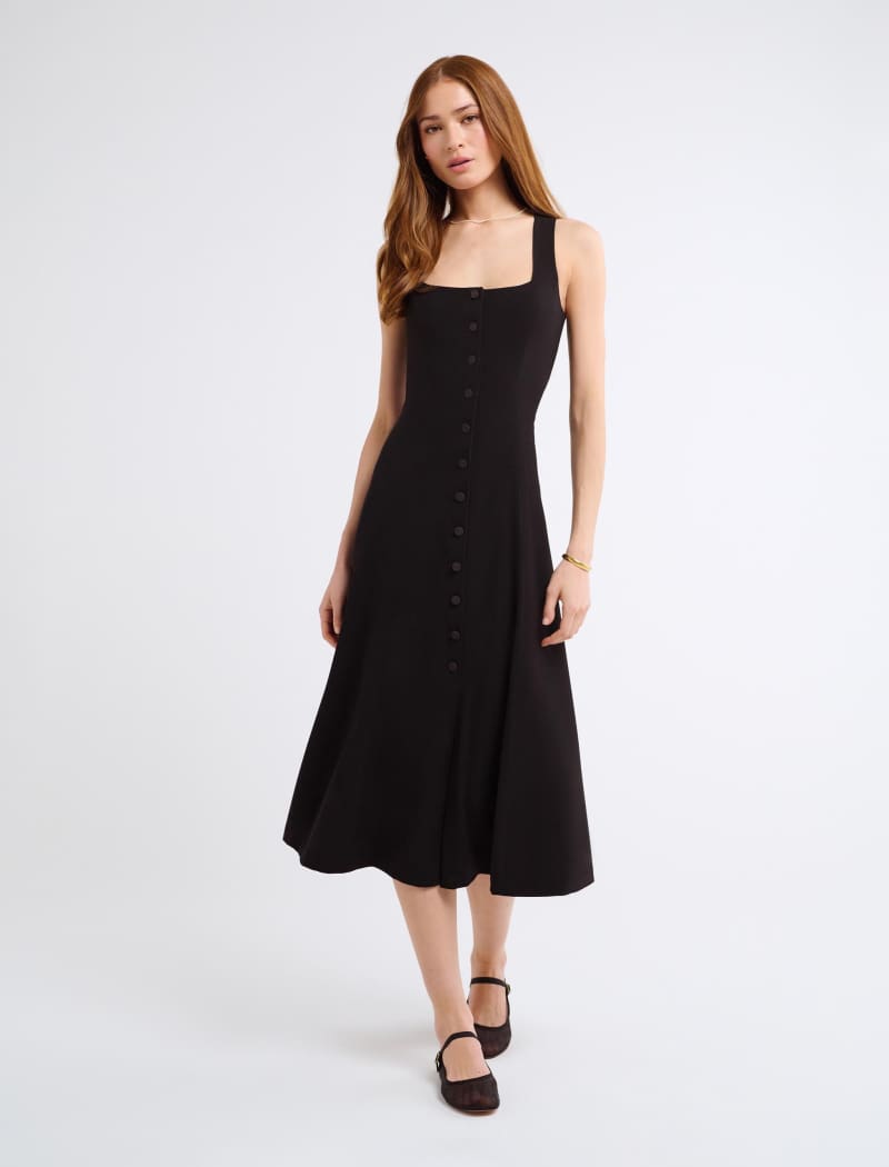 Black Mayfair Midi Dress for Women