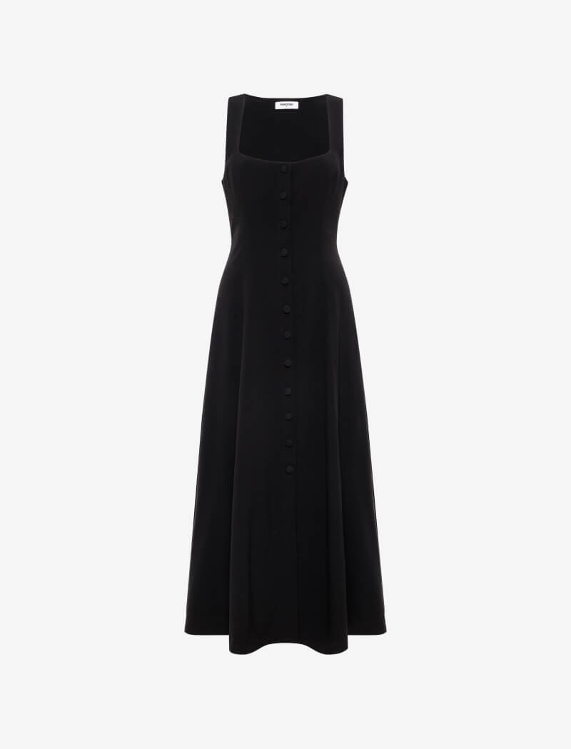 Black Mayfair Midi Dress for Women