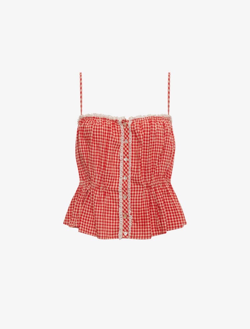 Cherry Gingham Picnic Tank Top