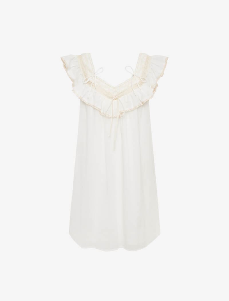 White Mini Teacup Dress for Women