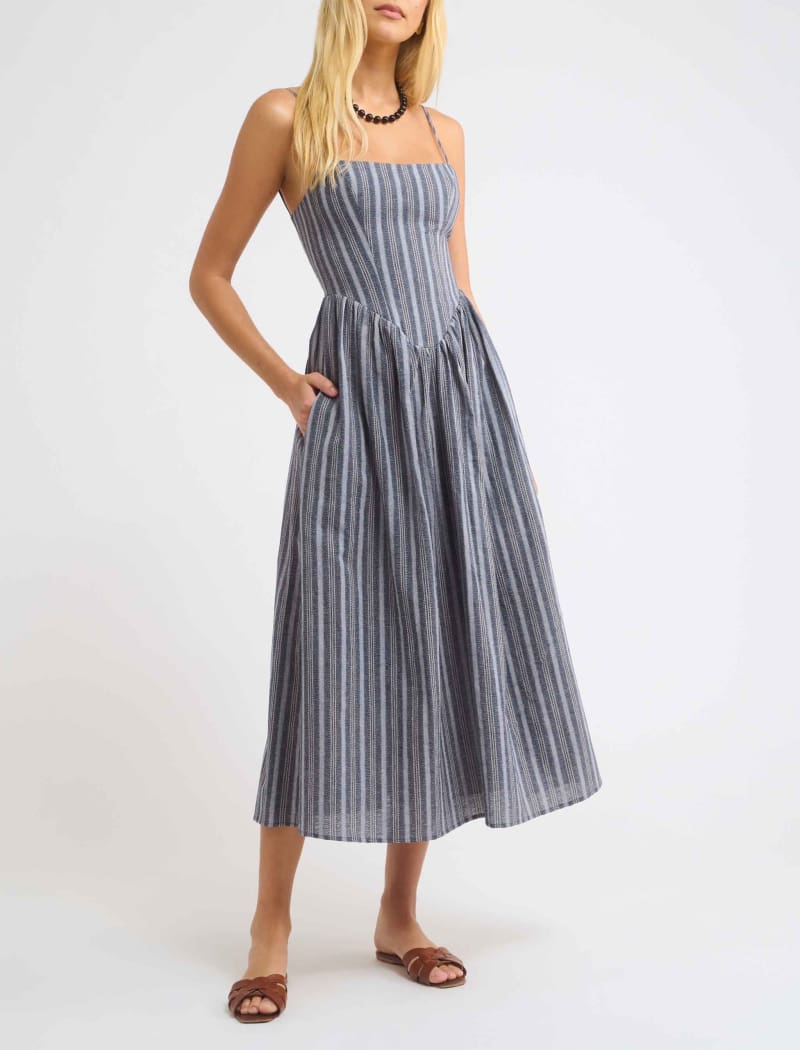 Harborline Midi Dress - Nantucket Style