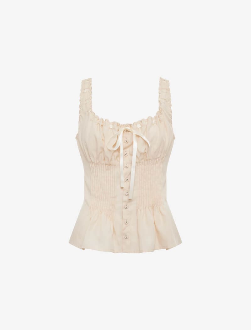 White Cottage Tank Top for Women