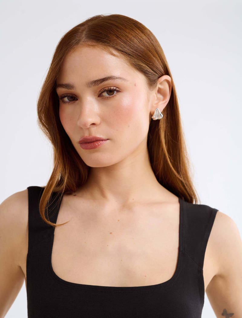 Silver Angel Of Mine Stud Earrings