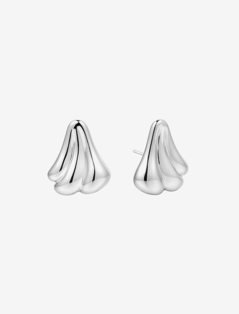 Silver Angel Of Mine Stud Earrings