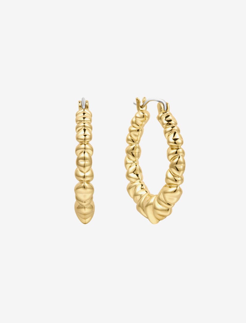 Gold Endless Love Hoop Earrings