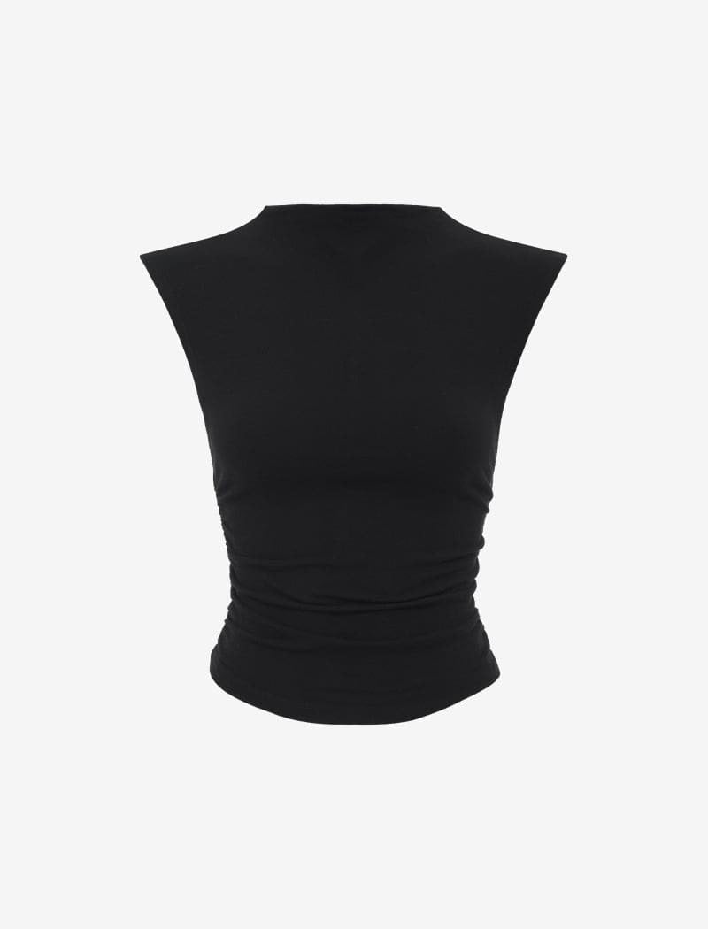 Black Minimalist Tank Top for Everyday Wear