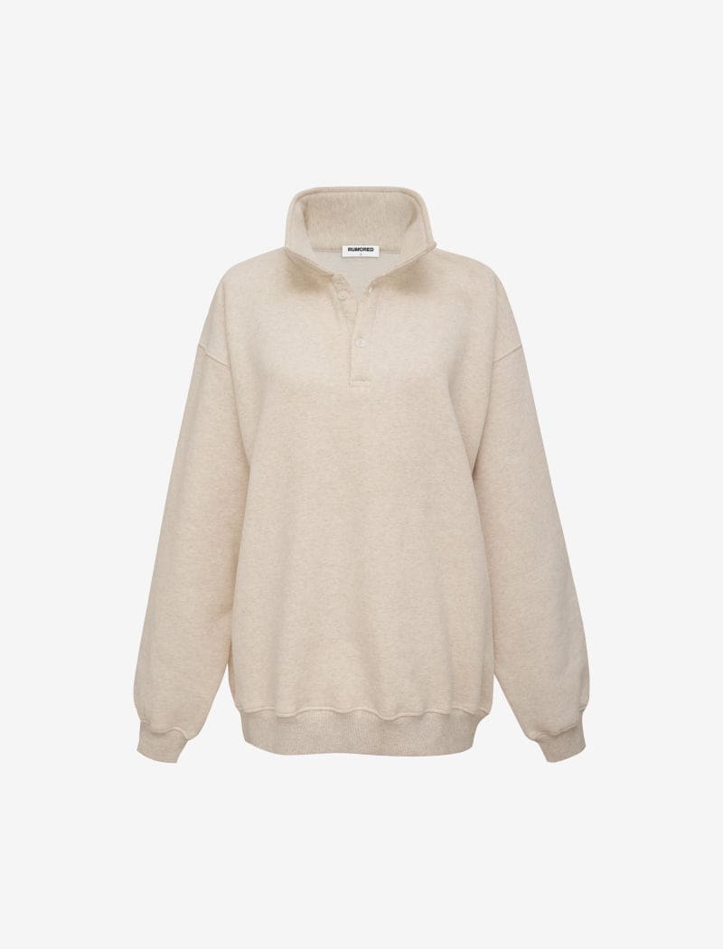 Oat-Colored Airport Comfort Sweatshirt