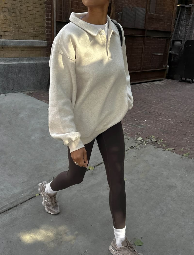 Oat-Colored Airport Comfort Sweatshirt