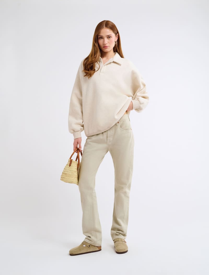 Oat-Colored Airport Comfort Sweatshirt