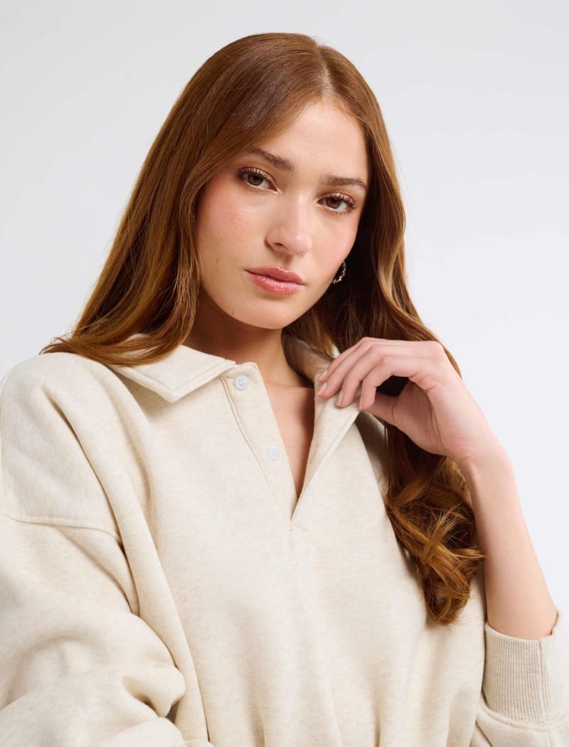 Oat-Colored Airport Comfort Sweatshirt