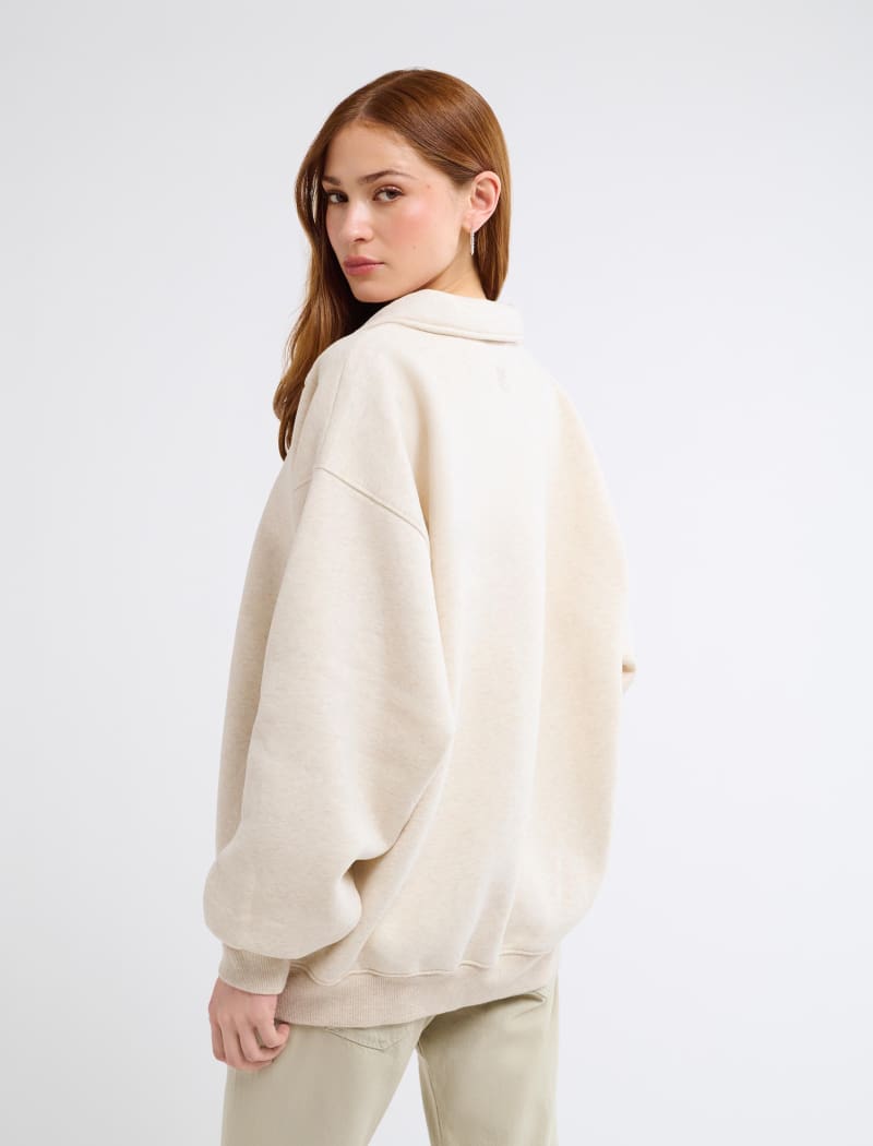 Oat-Colored Airport Comfort Sweatshirt