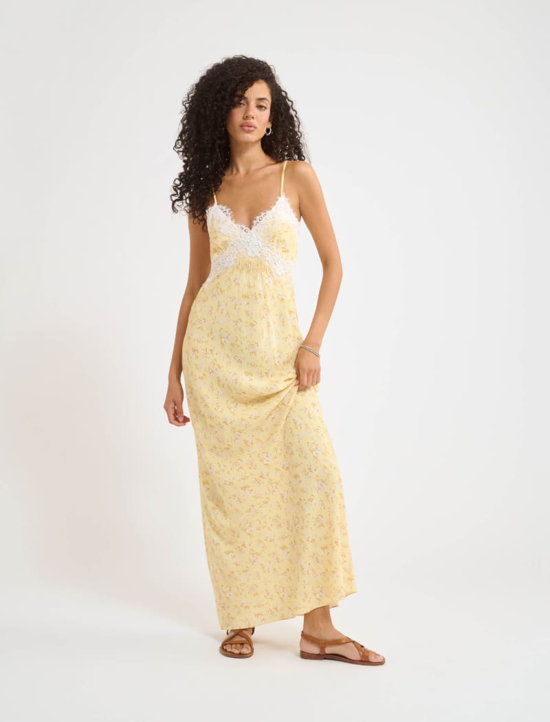 Sunlit Flora Beachwood Maxi Dress for Summer