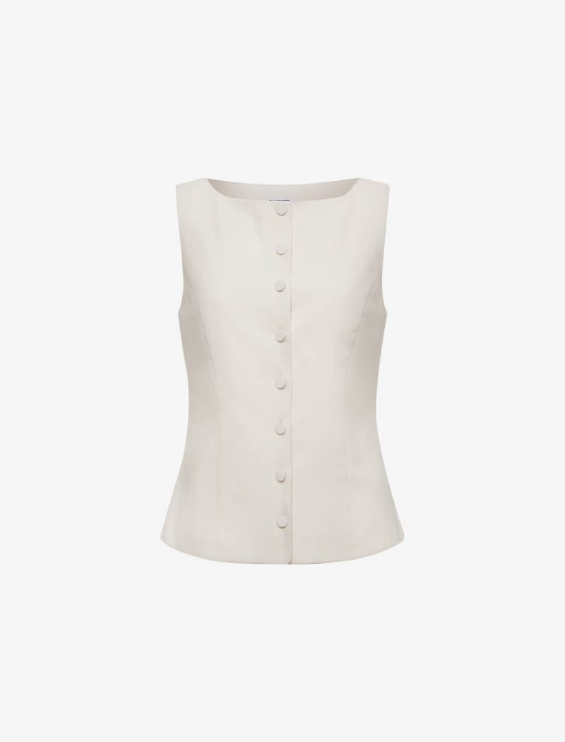 Cream Everly Top - Soft & Stylish Blouse