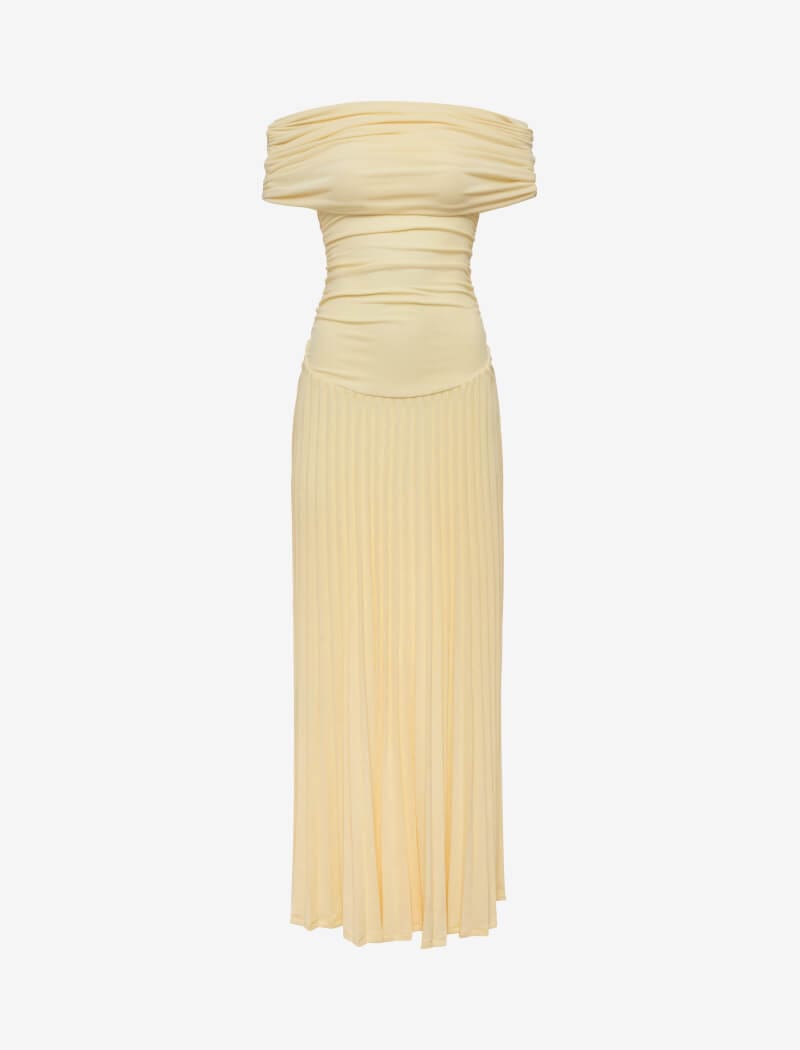 Buttercream Halo Maxi Dress – Elegant & Comfortable