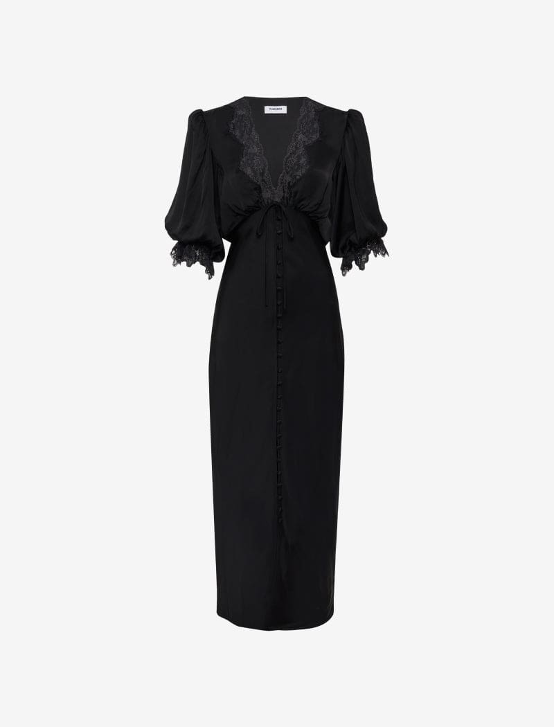 Black Honey Duster Maxi Dress – Elegant & Comfortable