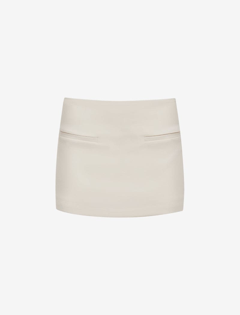 Cream Micro Skort for Active Wear