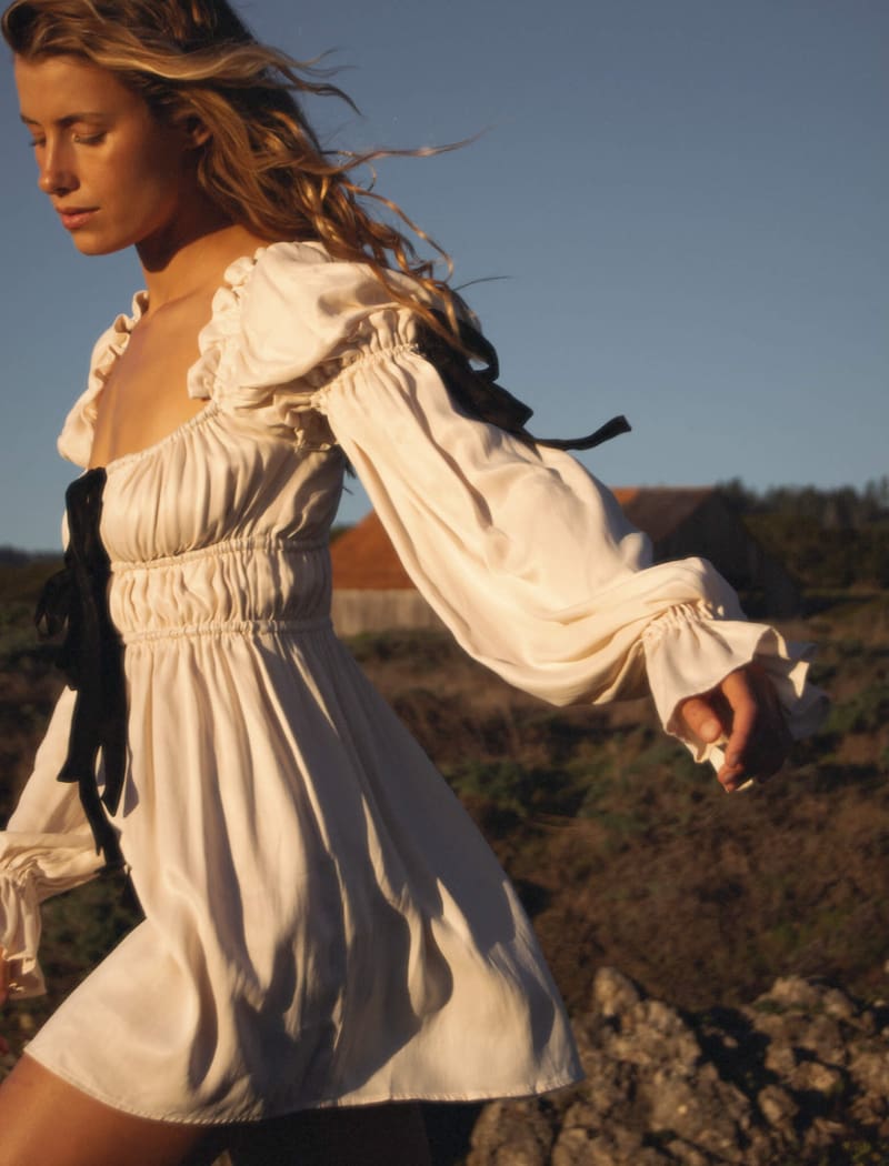 Bone-Colored Macbeth Mini Dress
