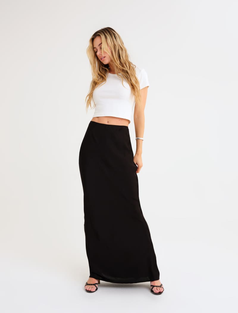 Black Maxi Skirt by Archive Bias