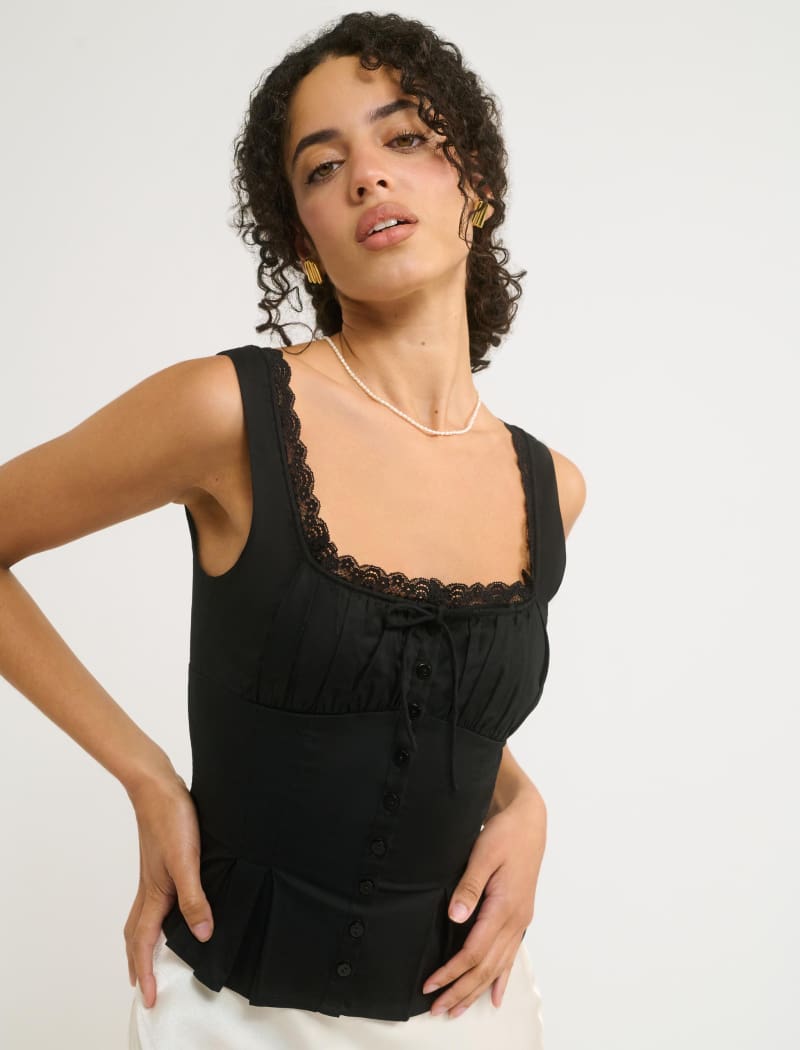 Black Rosemilk Top for Women