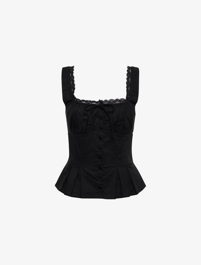 Black Rosemilk Top for Women