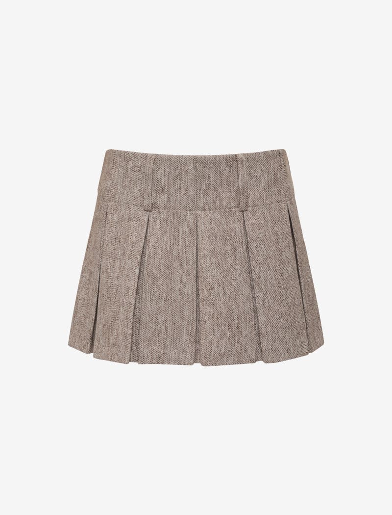 Ford Twill Mini Skirt in Oat Heather
