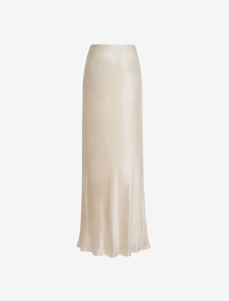 Bias Maxi Skirt in Ivory | Flowy & Elegant