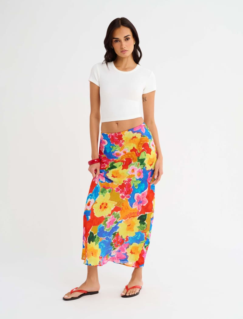 Sugar Magnolia Maxi Skirt – Vintage Floral Print