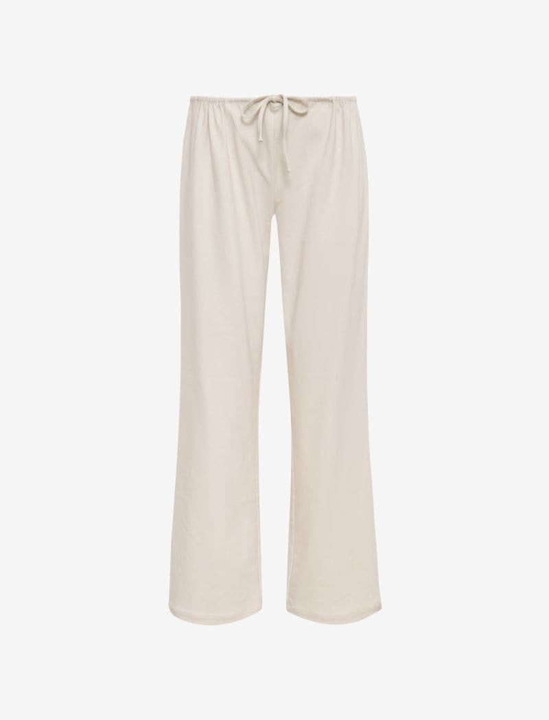 Cream Drawstring Lounge Pants